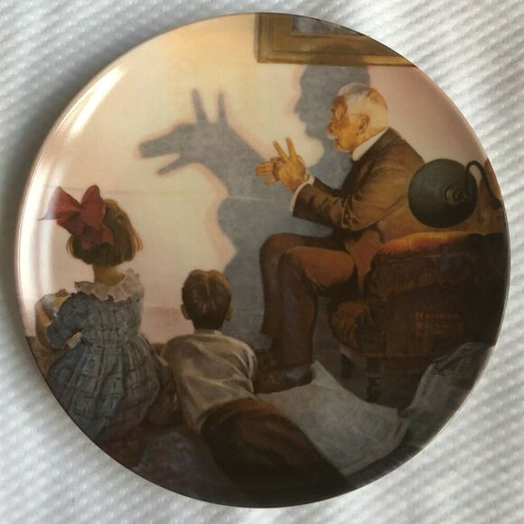 Vintage Norman Rockwell "The Shadow Artist" Fine China Collector Plate # 14818F - Picture 1 of 6